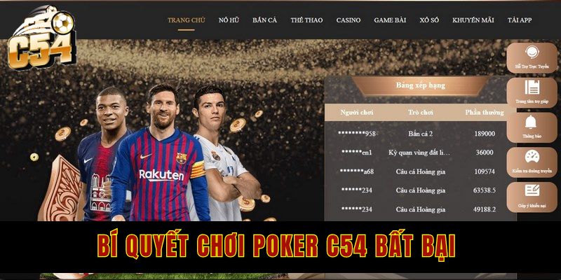Cách Chơi Poker C54 Đỉnh Cao Với Chiến Thuật Bất Bại 3 Bí quyết chơi Poker bất bại